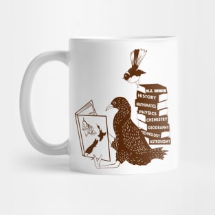 New Zealand birds reading books Mug